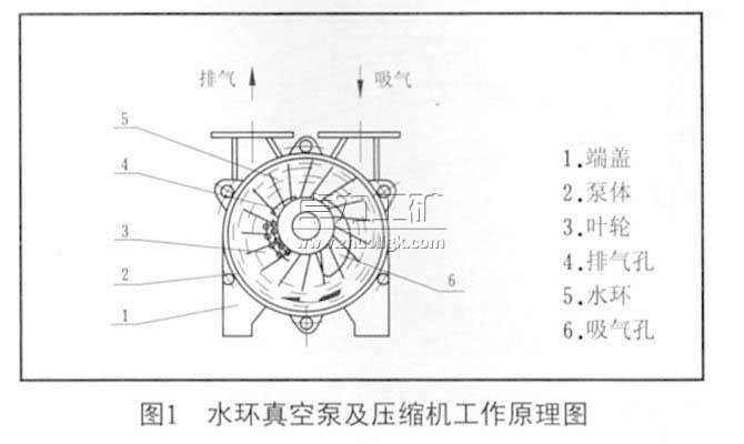 水環真空泵及壓縮機工作原理圖