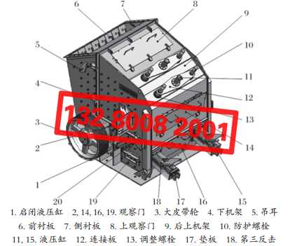 反擊式破碎機結構示意圖