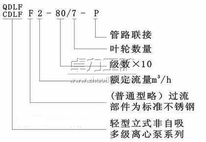 立式多級離心泵型號含義